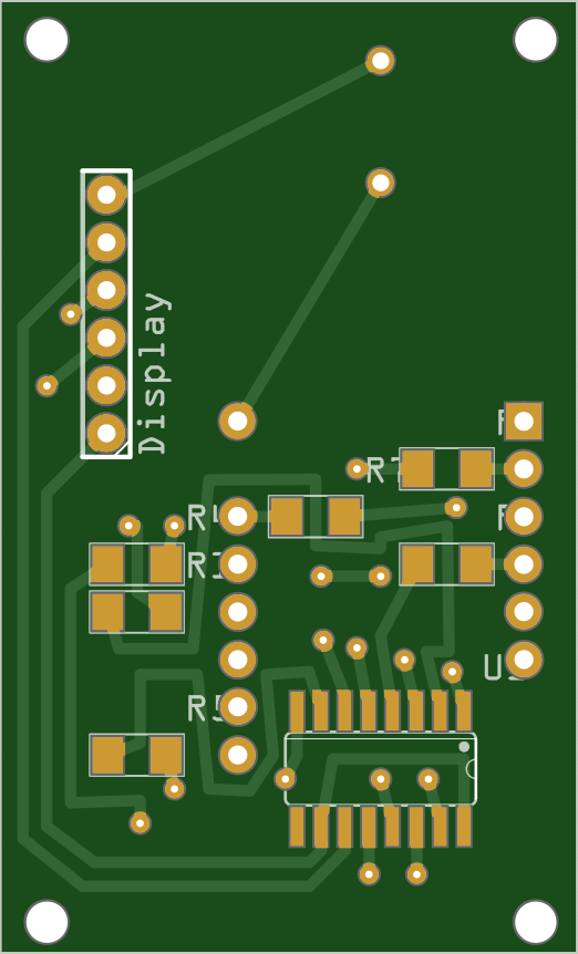 Displaymodul PCB, bottom side