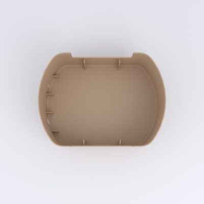 Lower housing — top (into the tub)
